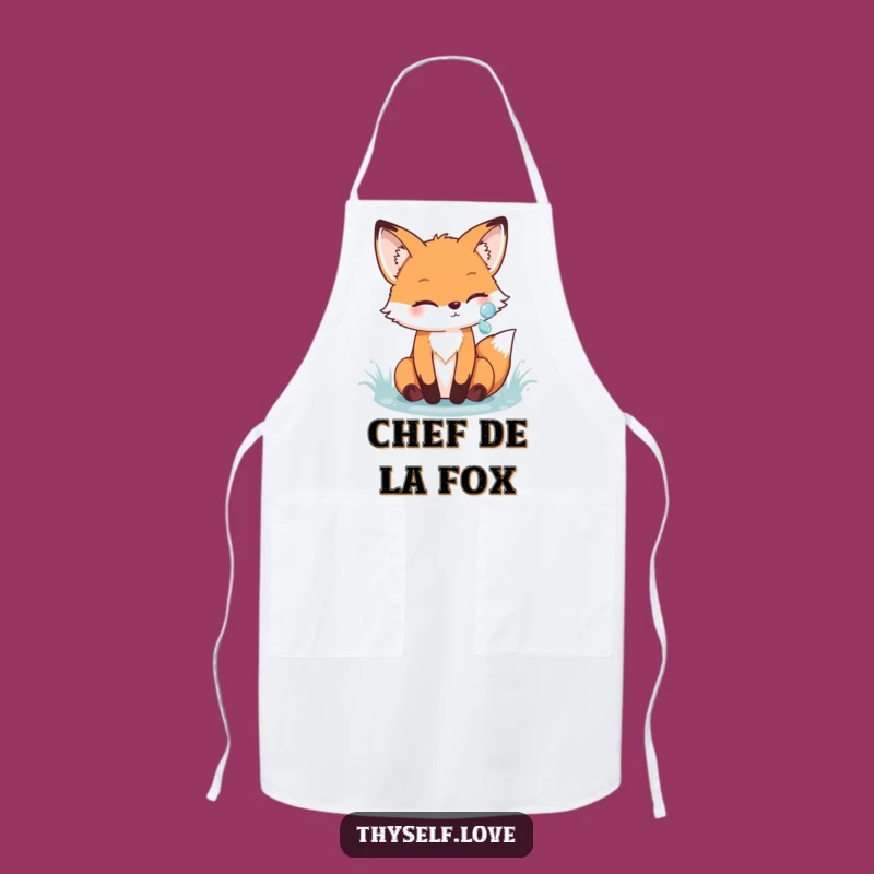 Funny Fox Kitchen Apron: Woodland Humor for Nature-Loving Cooks