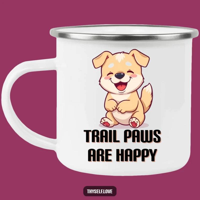 Funny Content Dog Camping Mug: Durable & Humorous Outdoor Canine Companion Gift