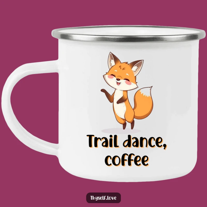 Funny Fox Shadow Dance Camping Mug: Playful Fox, Outdoor Fun, Funny Gift