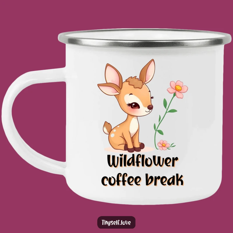 Funny Winking Deer Camping Mug: Durable & Humorous Outdoor Adventure Gift