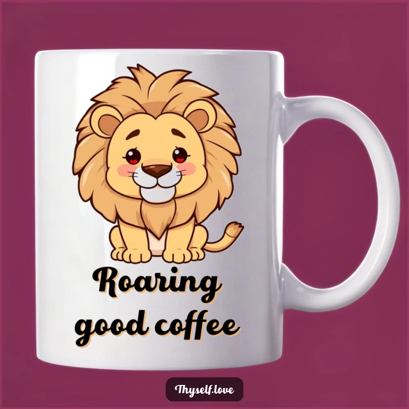 Funny Proud Lion Mane Mug: Confident King Morning, Perfect Funny Gift