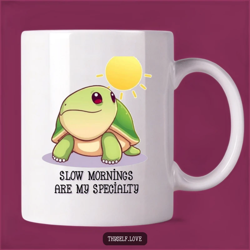 Funny Serene Turtle Mug - Relaxing Sunbeam Lover Gift