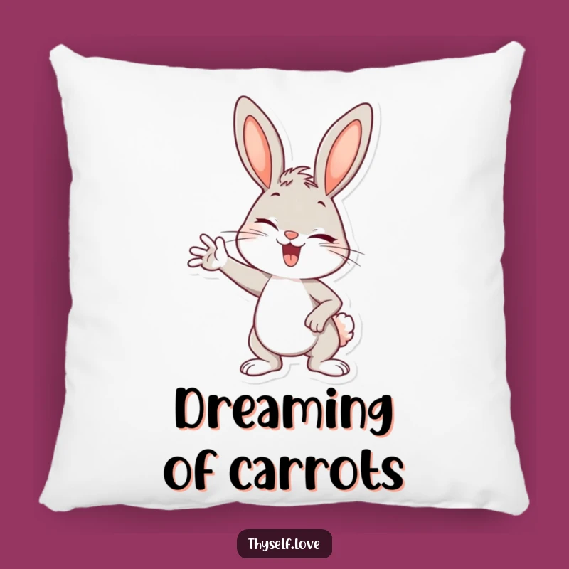Comfy Funny Bunny Pillow: Confident Wink Cushion - Soft Funny Gift!