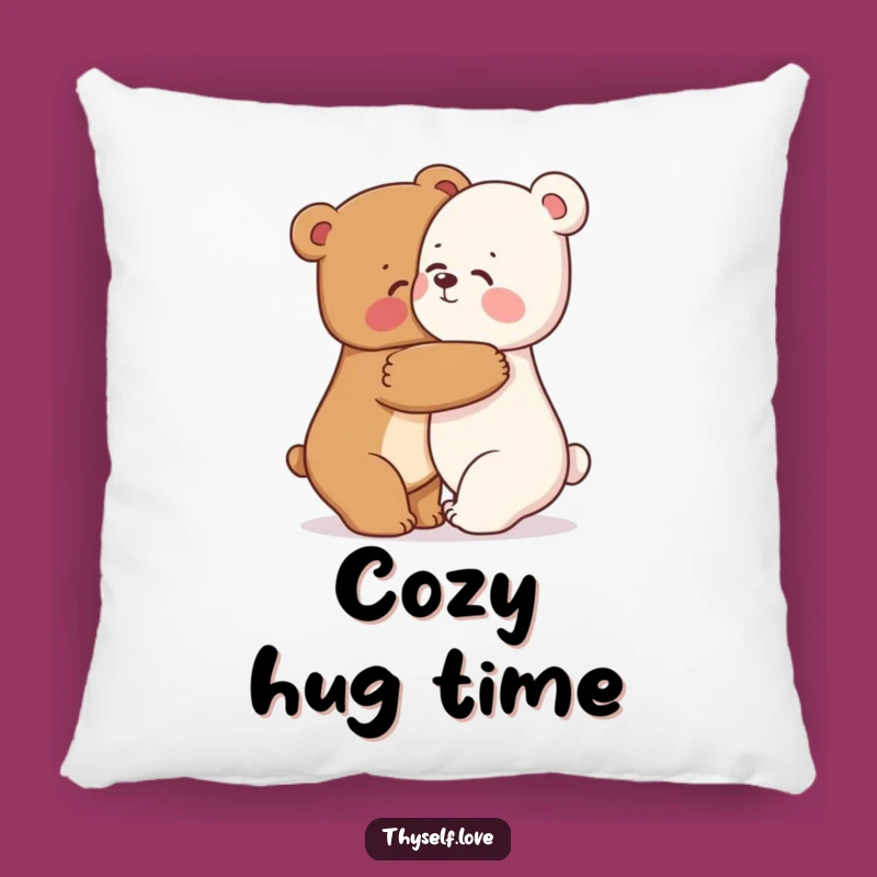 Funny Bear Hug Pillow: Cuddle Up with this Adorable & Cozy Bear