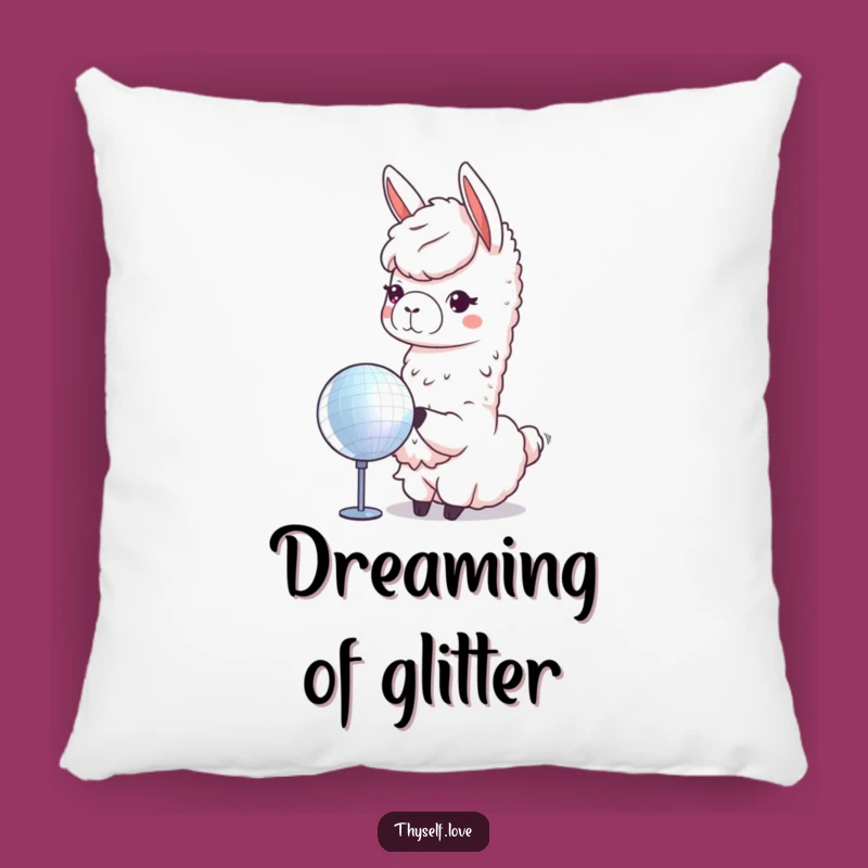 Funny Llama Disco Ball Pillow: Cozy Up with this Adorable & Hilarious Llama