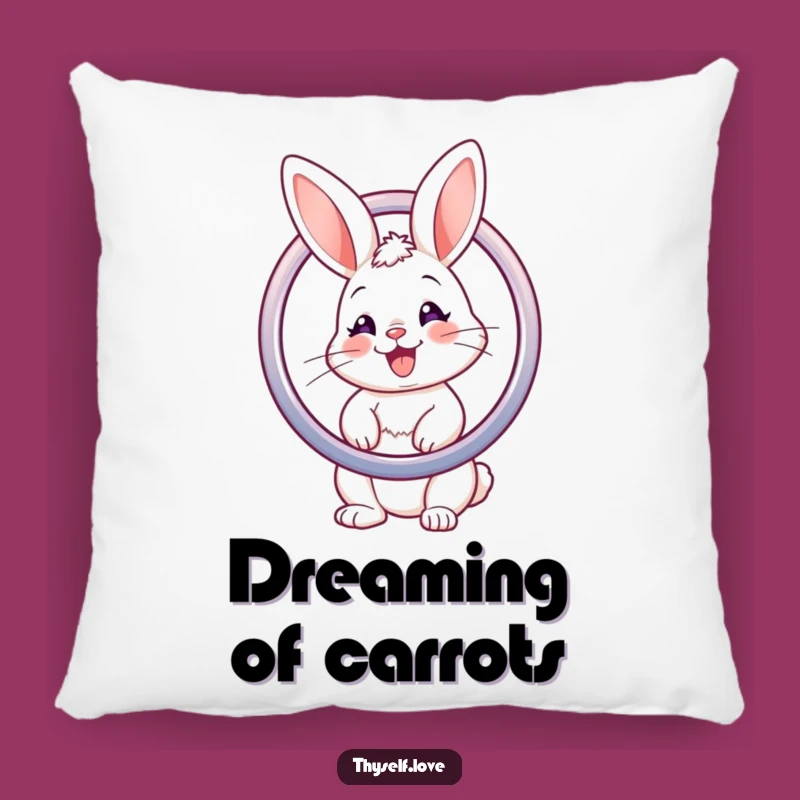 Funny Bunny Mirror Pillow: Cute Comfort Cushion, Adorable Funny Gift
