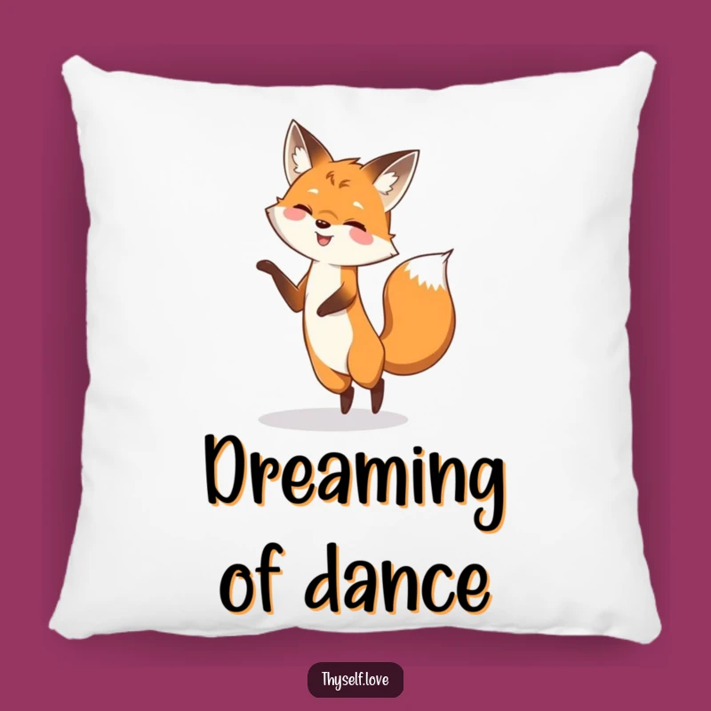 Funny Fox Shadow Dance Pillow: Playful Fox Comfort, Comfy Funny Gift