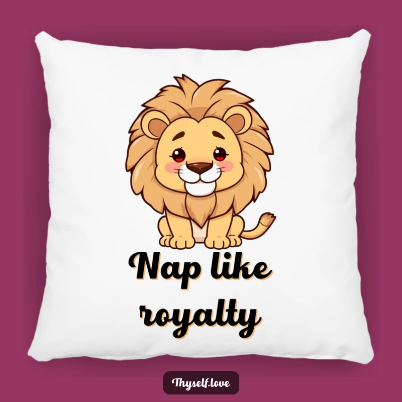 Funny Proud Lion Mane Pillow: Cozy Kingly Comfort, Comforting Funny Gift