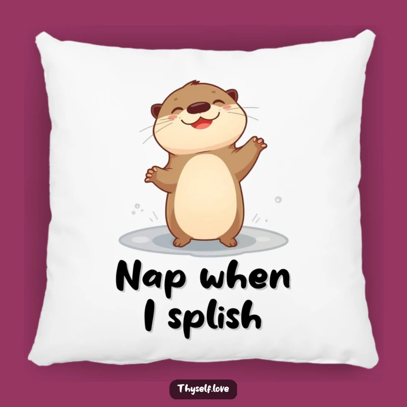 Funny Giggling Otter Pillow: Soft & Humorous Accent for Joyful Decor Gift