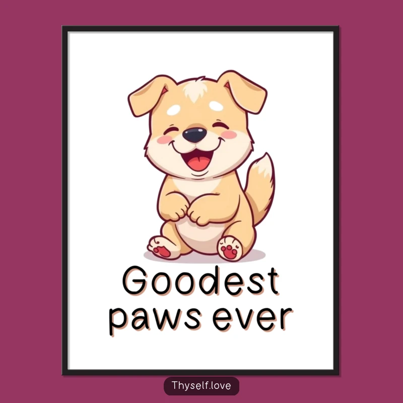 Funny Content Dog Digital Art: Instant Humorous Canine Decor Gift