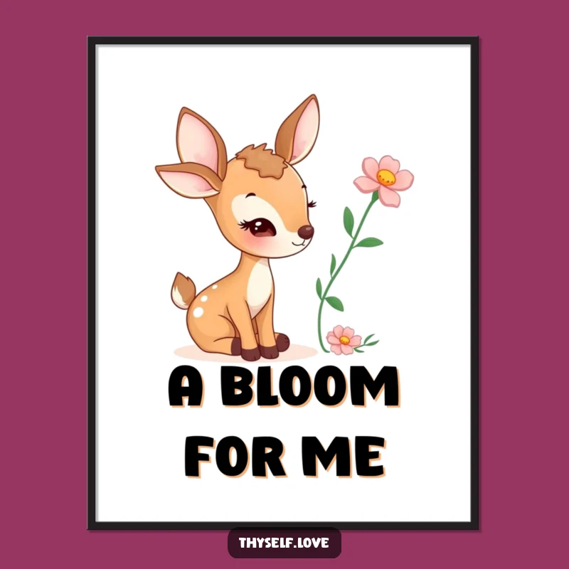 Funny Winking Deer Digital Art: Instant Humorous Woodland Decor Gift