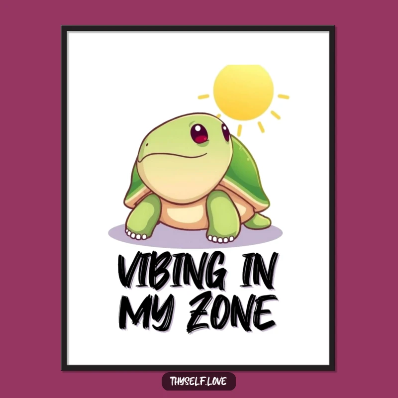 Funny Turtle Digital Art - Serene Sunbeam Wall Decor Gift