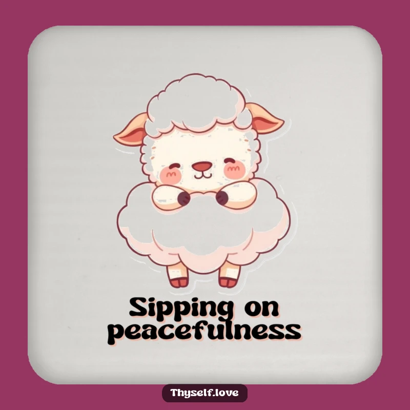 Funny Sheep Cloud Drink Coasters: Protect Surfaces with Peaceful Charm