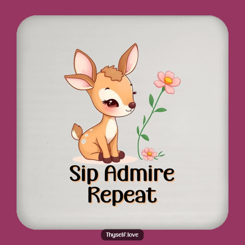 Funny Winking Deer Coasters (Set of 4): Protect Surfaces with Humorous Style Gift