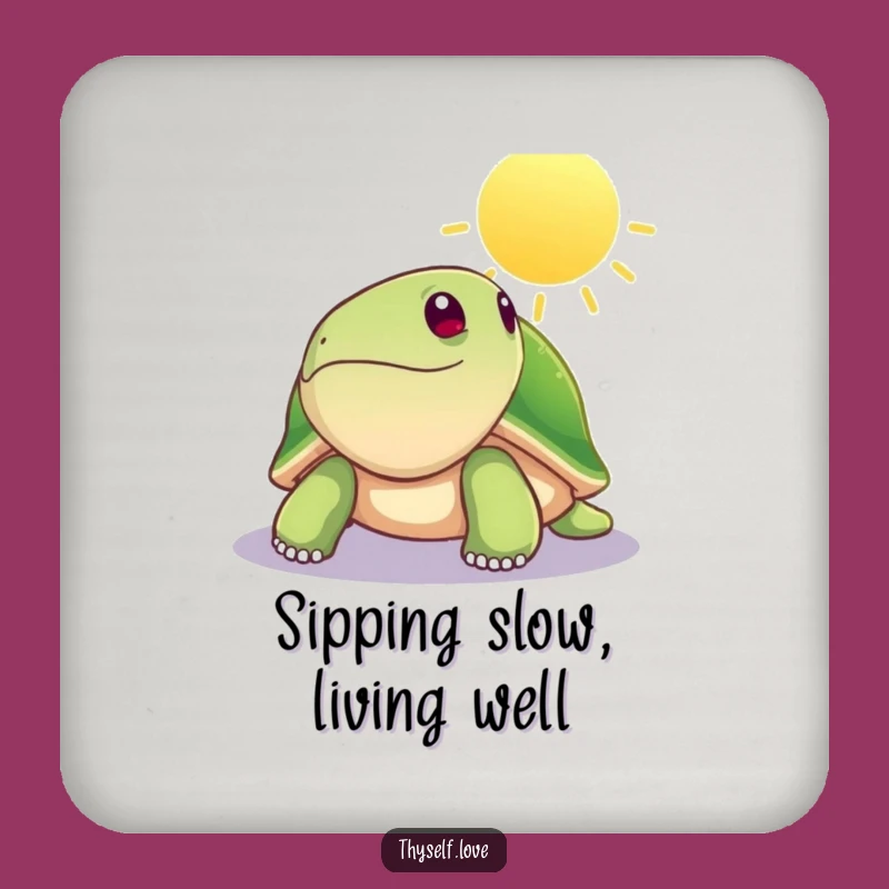 Funny Turtle Drink Coaster - Sunbeam Relaxation Set Gift