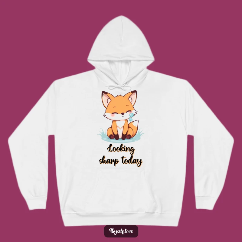 Funny Fox Reflection Hoodie: Cozy Sweatshirt for Nature's Admirers