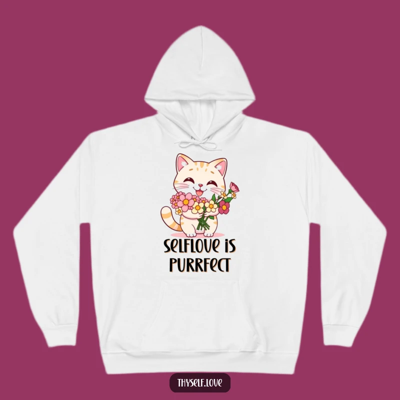 Cozy Funny Cat Flower Bouquet Hoodie: Stay Warm & Proud with this Cute Cat
