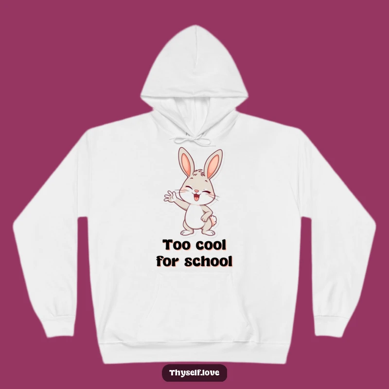 Cozy Funny Bunny Hoodie: Cheerful Bunny Wink - Warm Funny Gift!