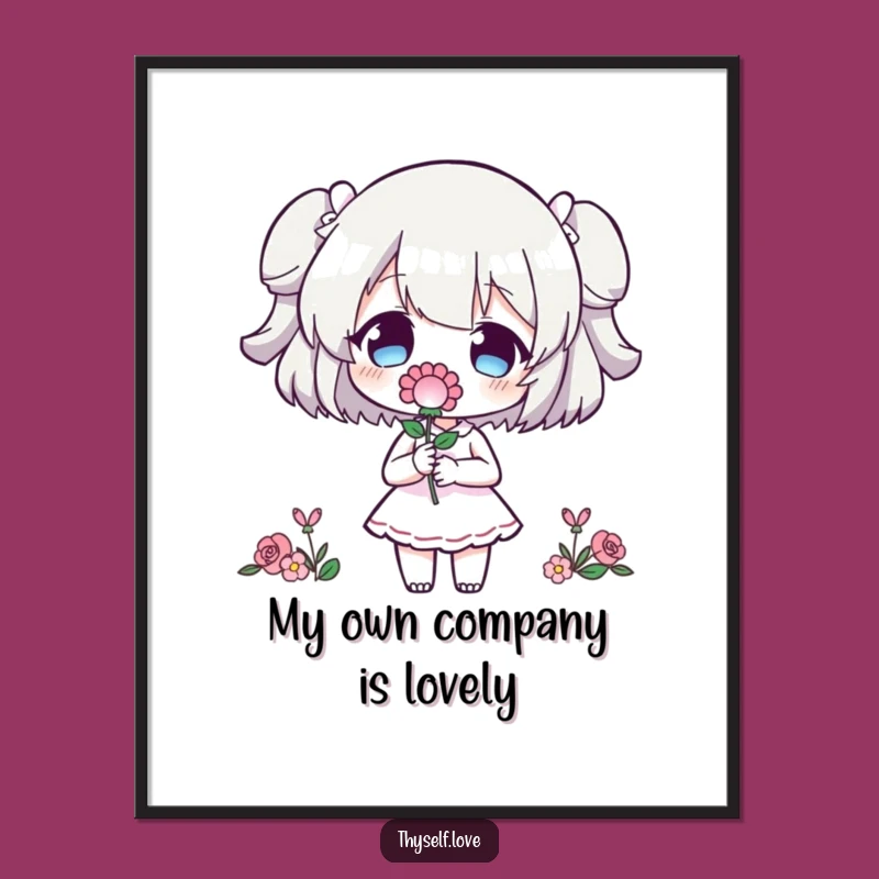 Funny Free Printable Wall Art: Flower Silhouette, Downloadable Decor!