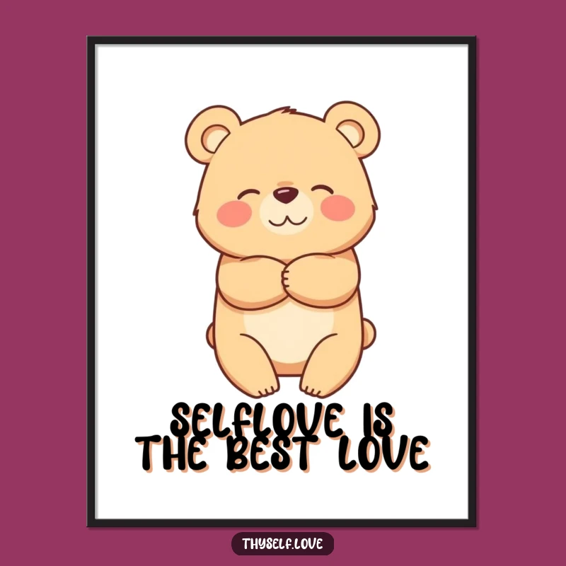 Funny Free Printable Wall Art: Bear Hug - Cozy Downloadable Decor for a Cheerful Home!