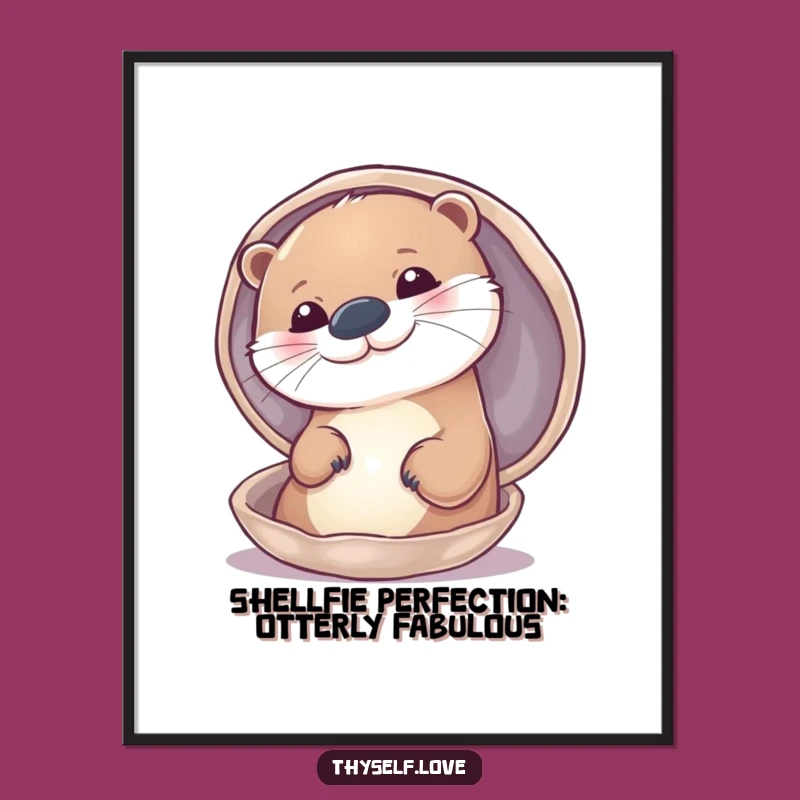 Funny Free Printable Wall Art: Otter's Reflection, Downloadable & Print-at-Home Decor!