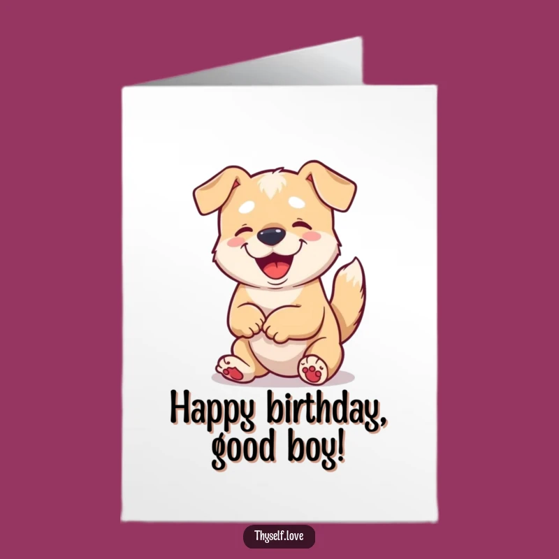 Free Printable Content Dog Birthday Card - Sweet Downloadable Gift for Dog Lovers