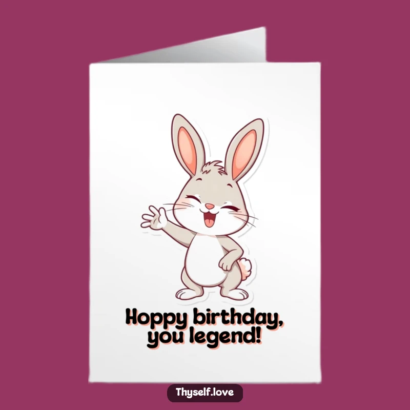 Free Printable Birthday Card: Winking Bunny Swagger, Downloadable & Print-at-Home!