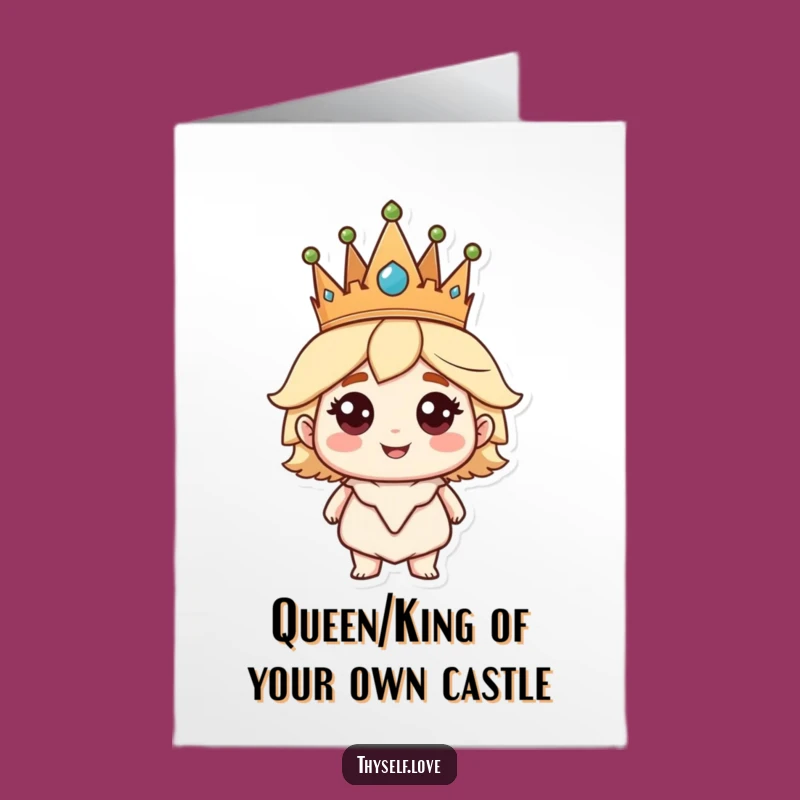 Free Printable Birthday Card: Royal Crowned, Confident Birthday Wish!