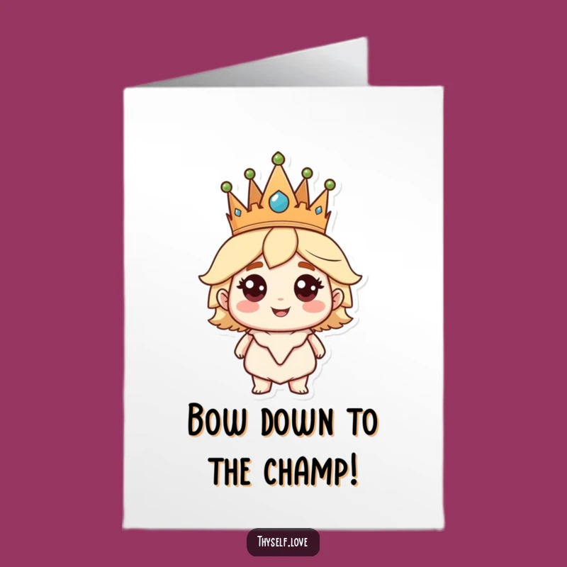 Free Printable Congrats Card: Crowned, Confident Achievement Greeting!