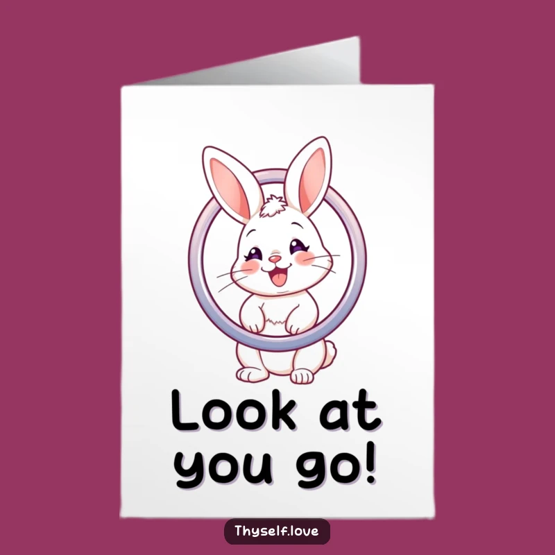 Free Printable Congrats Card: Bunny Beauty - A Chic Downloadable Gift for Success!