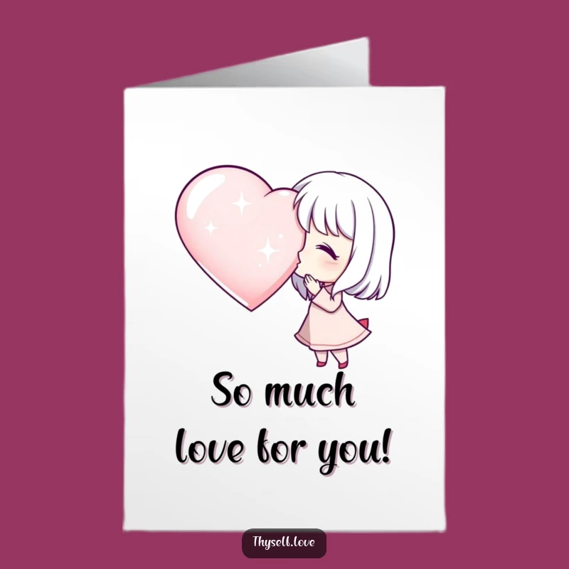 Free Printable Congrats Card: Kissing Heart, Joyful Celebration!