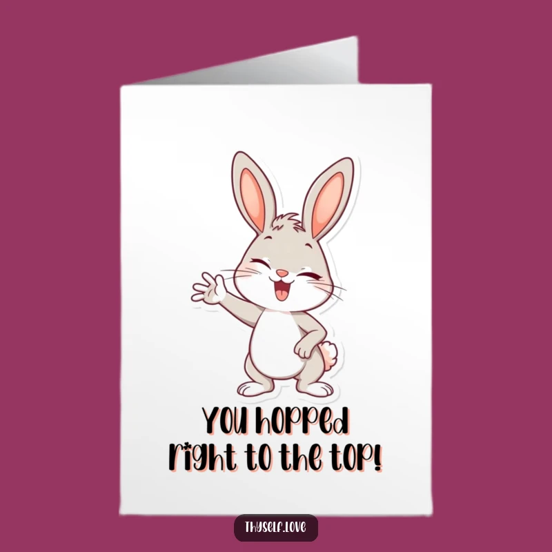 Free Printable Congrats Card: Bunny's Victory Wink, Downloadable & Print-at-Home!