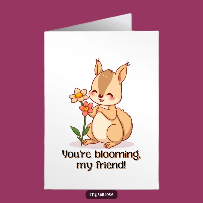Free Printable Congrats Card: Squirrel's Charm - A Delightful Downloadable Gift!