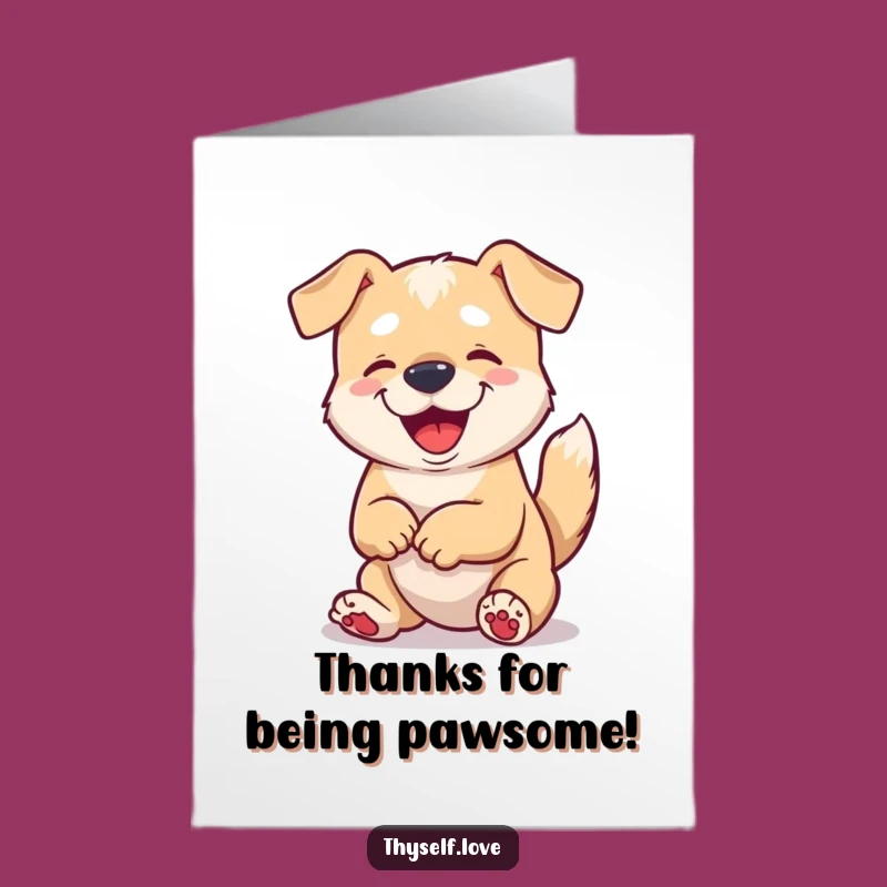 Free Printable Thank You Dog Card - Adorable Downloadable Note of Appreciation