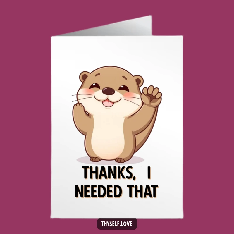 Free Printable Otter High Five Thank You Card: A Fun Downloadable Gift!