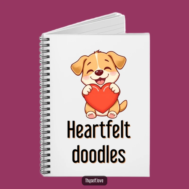 Funny Dog Thoughts Notebook - Heart Hug Journal Funny Gift