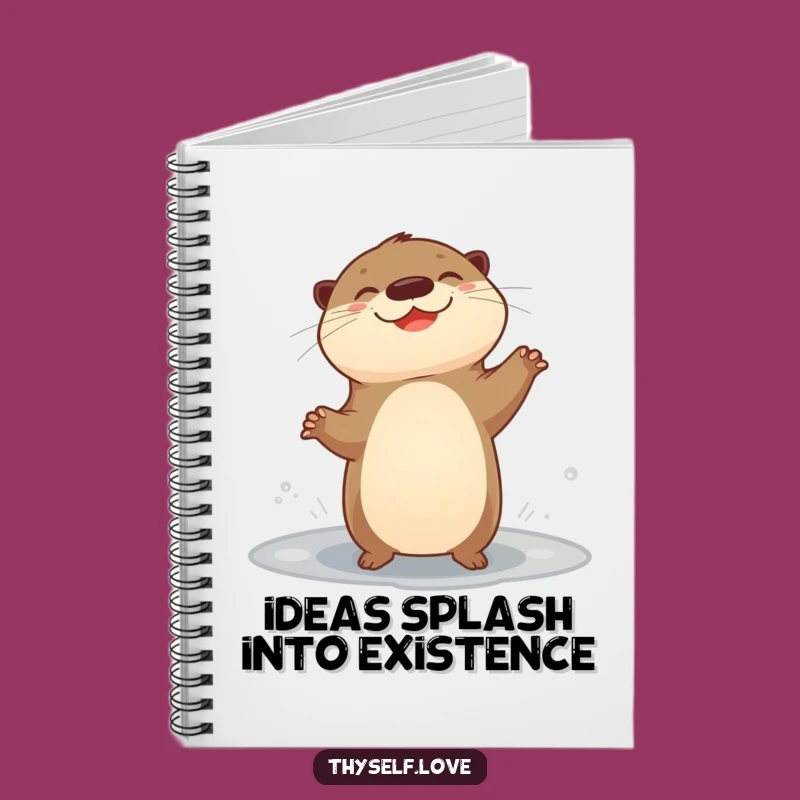 Funny Giggling Otter Notebook: Jot Down Ideas with Humorous Aquatic Fun Gift