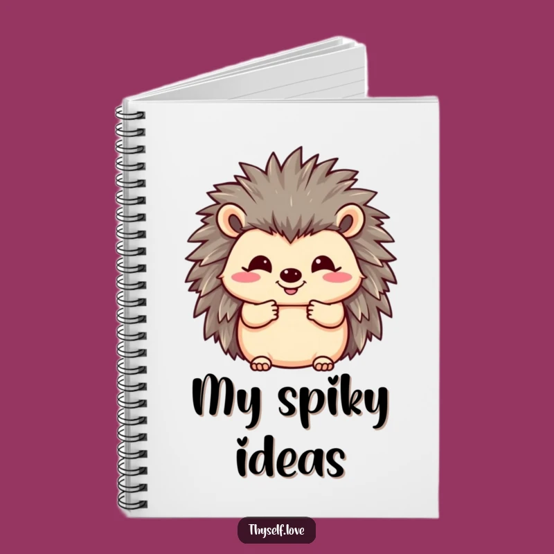 Funny Happy Hedgehog Notebook: Fluffy Quills Journal, Humorous Gift for Writers