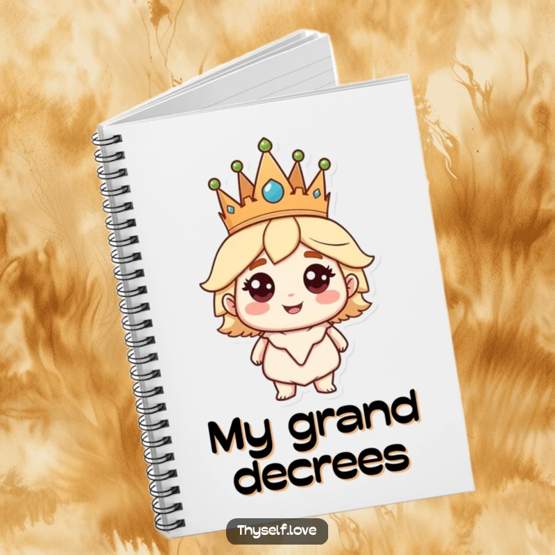 Funny Notebook: A crowned character beams confidently, a humorous and inspiring cover for all your important notes.