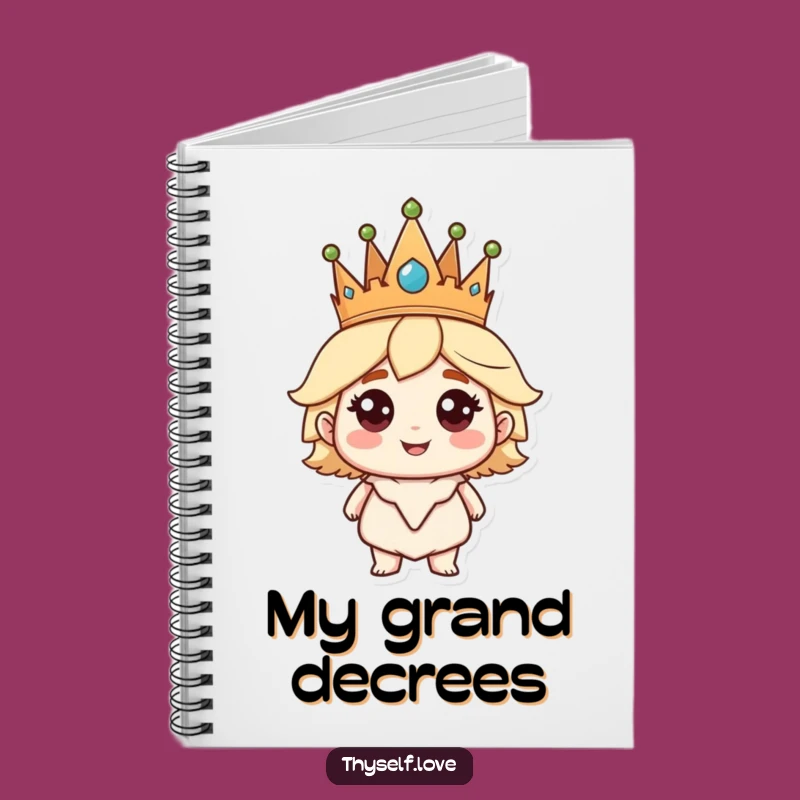 Funny Notebook: Crowned Character's Confident Journal