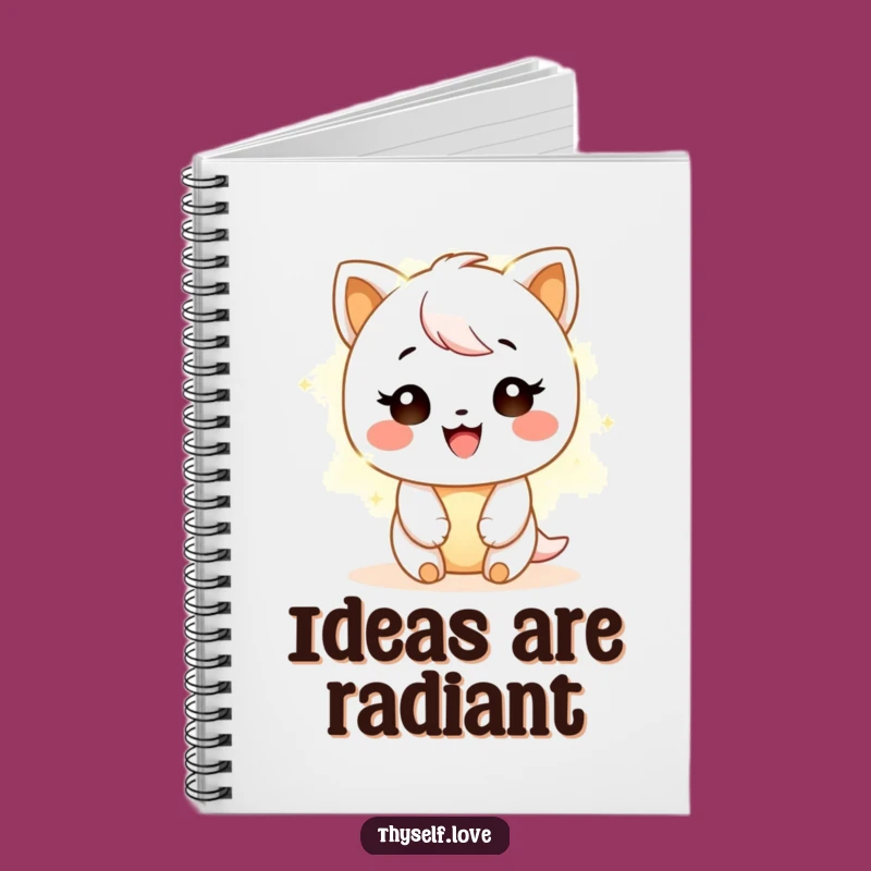 Funny Notebook: Happy Character's Glowing Thoughts