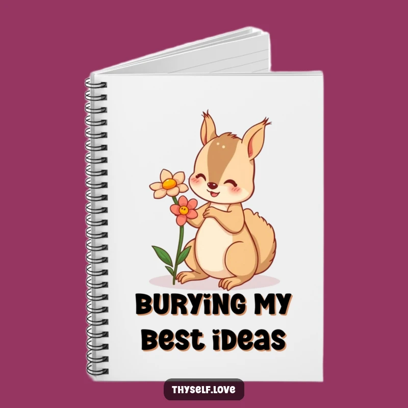 Funny Squirrel Flower Notebook: Nature Journal, Useful Funny Gift
