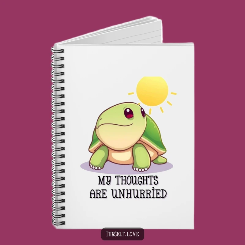 Funny Turtle Notebook - Sunny Thoughts Journal Gift