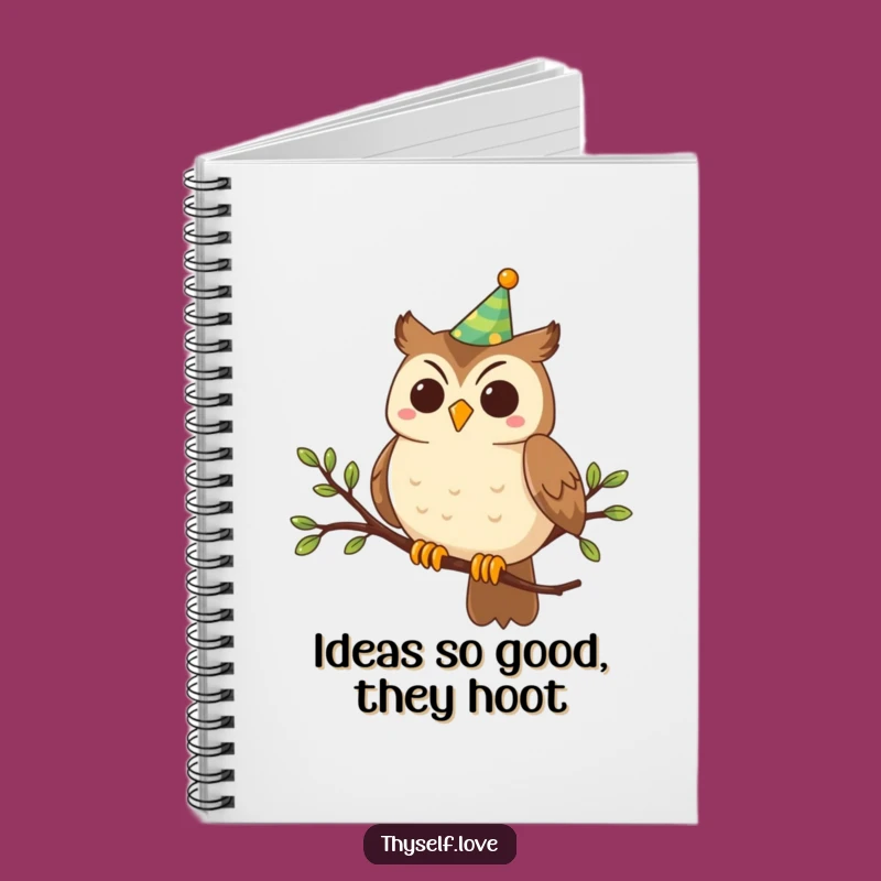 Funny Party Owl Notebook: Jot Down Your Ideas with Festive Fun