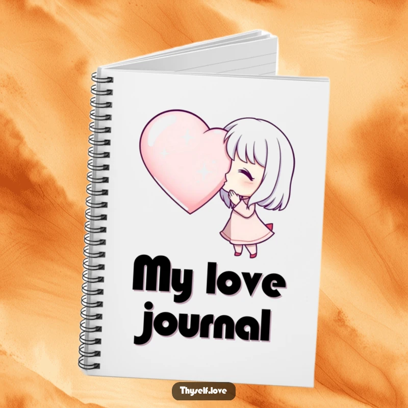 Funny Notebook: A character sending a kiss to a shimmering heart, a humorous and delightful cover for your notes.