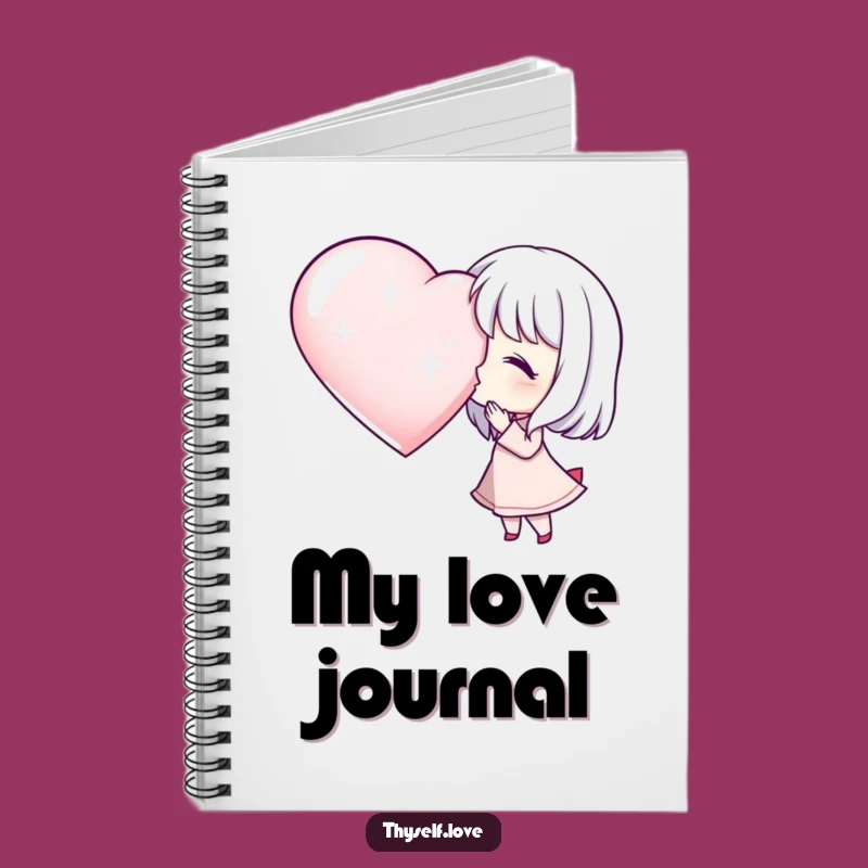 Funny Notebook: Kissing Character's Love Notes