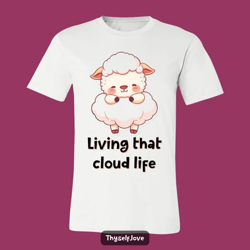 Funny Sheep Cloud Tee: Wear Your Serenity with This Dreamy Funny Shirt