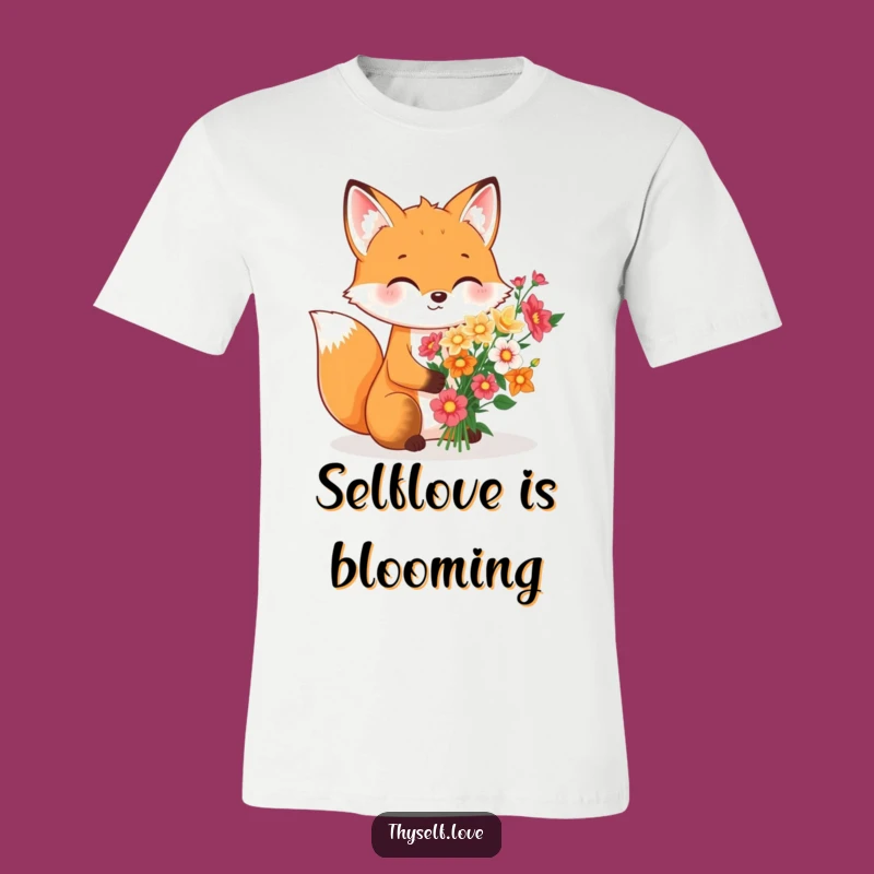 Funny Fox Flower Arranging T-Shirt, Comedic Nature Apparel for Flower Lovers