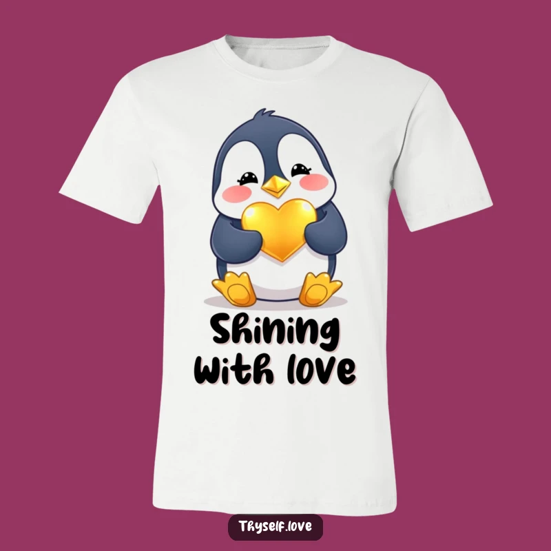 Funny Penguin Heart Tee: Wear Your Affection with This Humorous Shirt