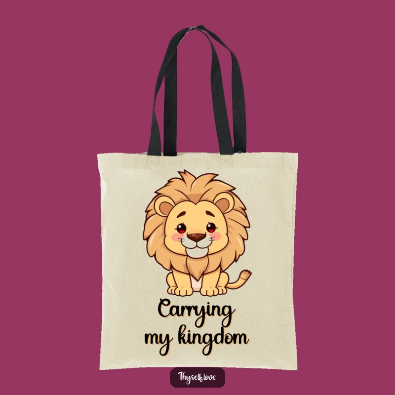 Funny Proud Lion Mane Tote Bag: Confident Carry-All, Practical Funny Gift